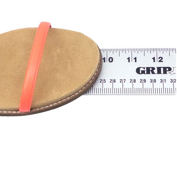 Madewell PARIS  Flat Slide Sandals Electric Pink Leather Straps $78 Size 6 - Picture 5 of 5